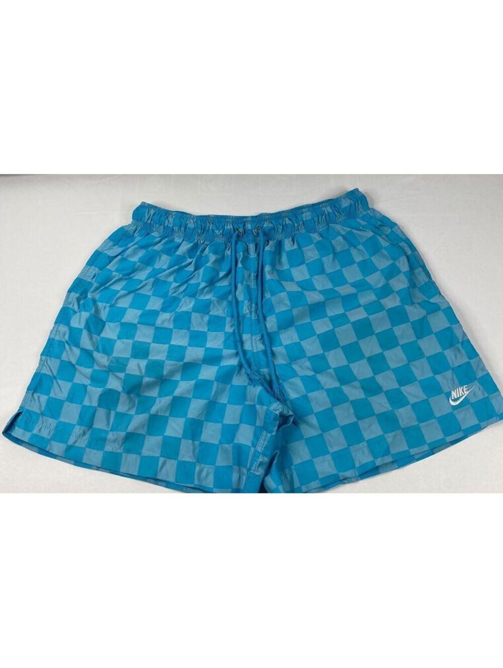 Nike blue checkered athletic shorts